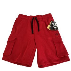 New Mens AND1 Ultimate Cargo Sweat Athletic Shorts Riot Red NWT Size Medium 10”
